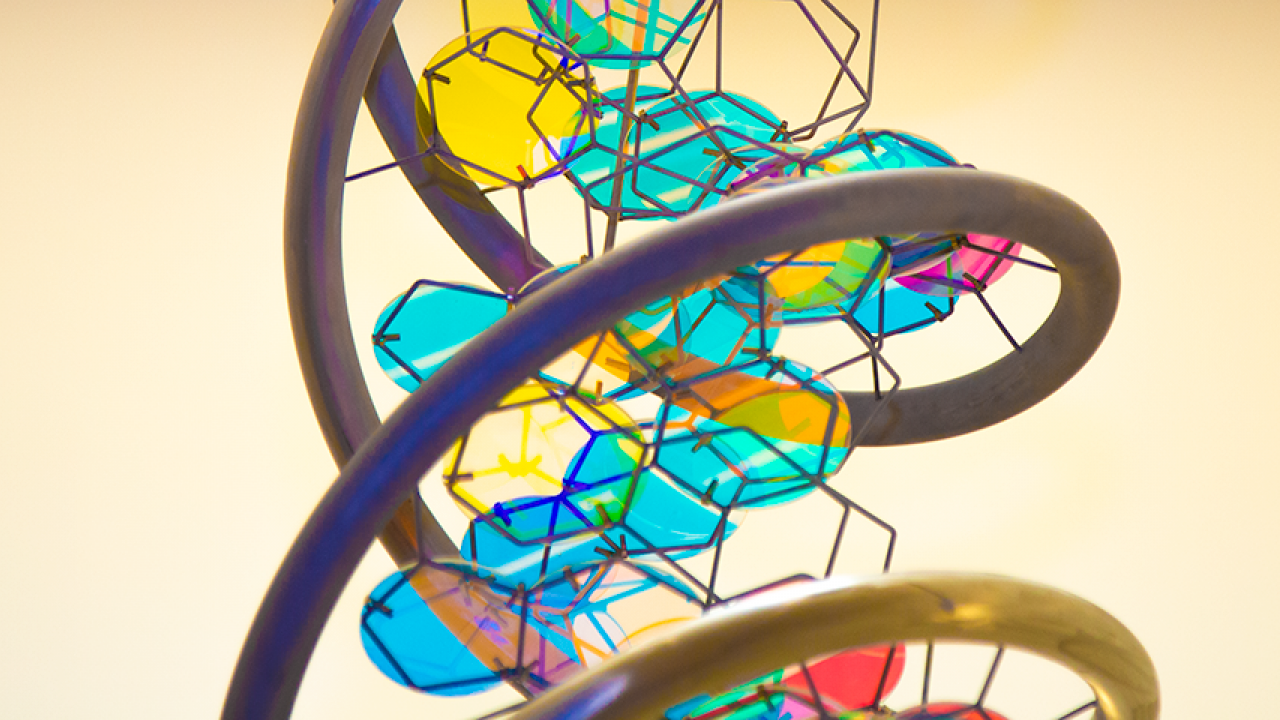 DNA helix sculpture