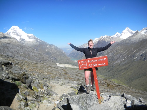 Katherine Dahlhausen during her trip to South America