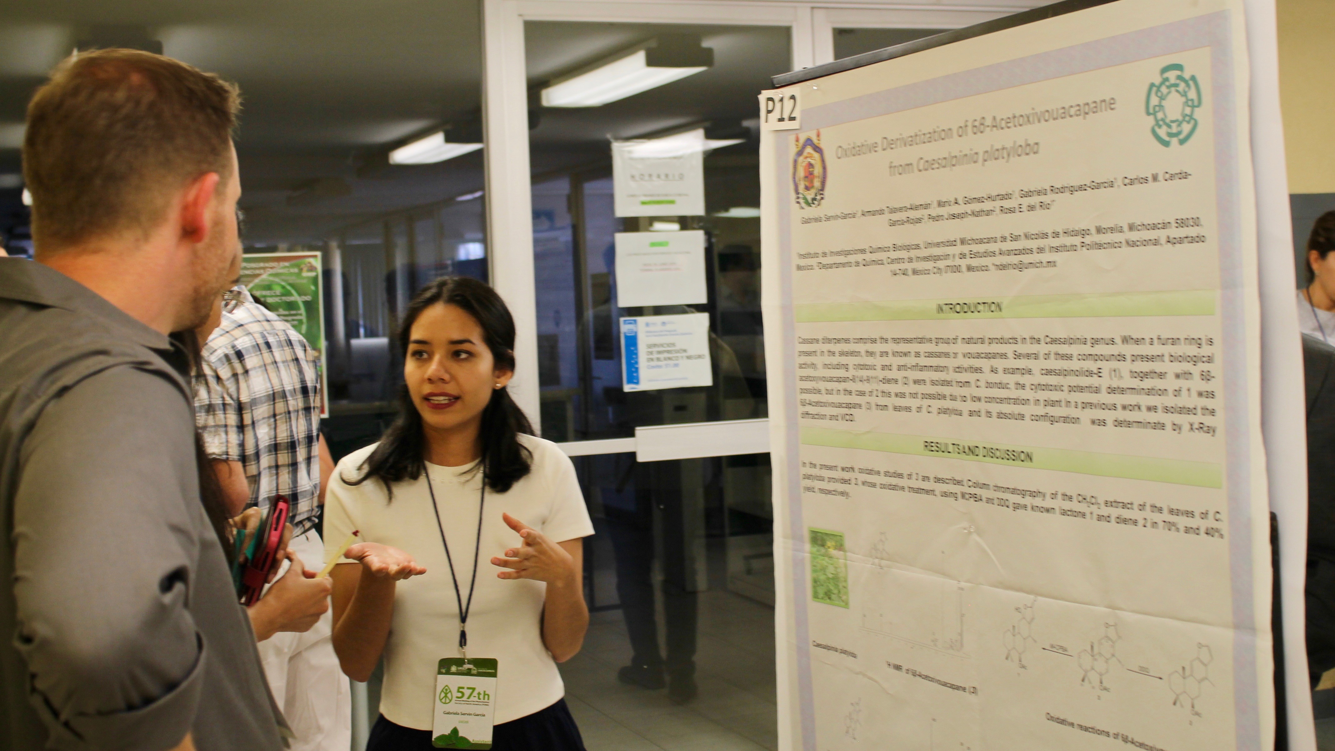 Zerbe at a poster session