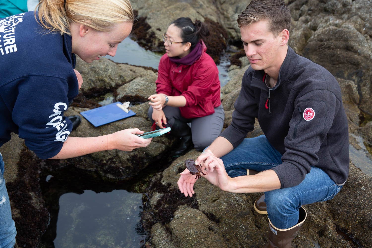 Summer session students tide pool