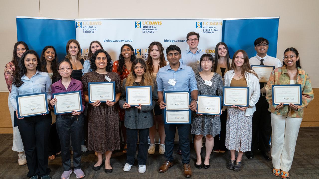 The college's annual student honors and award ceremony was on Saturday, June 1. Top graduating seniors, undergraduate and graduate students were recognized for excellence in research, community service, mentorship and innovation. (Sasha Bakhter / UC Davis)
