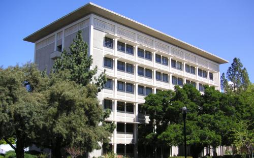Photograph of the Storer Hall building on campus. 
