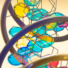 DNA helix sculpture