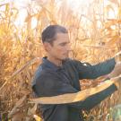 Jeffrey Ross-Ibarra, a professor of evolution and ecology, has received the National Academy of Science Prize in Food and Agriculture Sciences for his work on the evolutionary genetics of maize. (Sasha Bakhter / UC Davis)