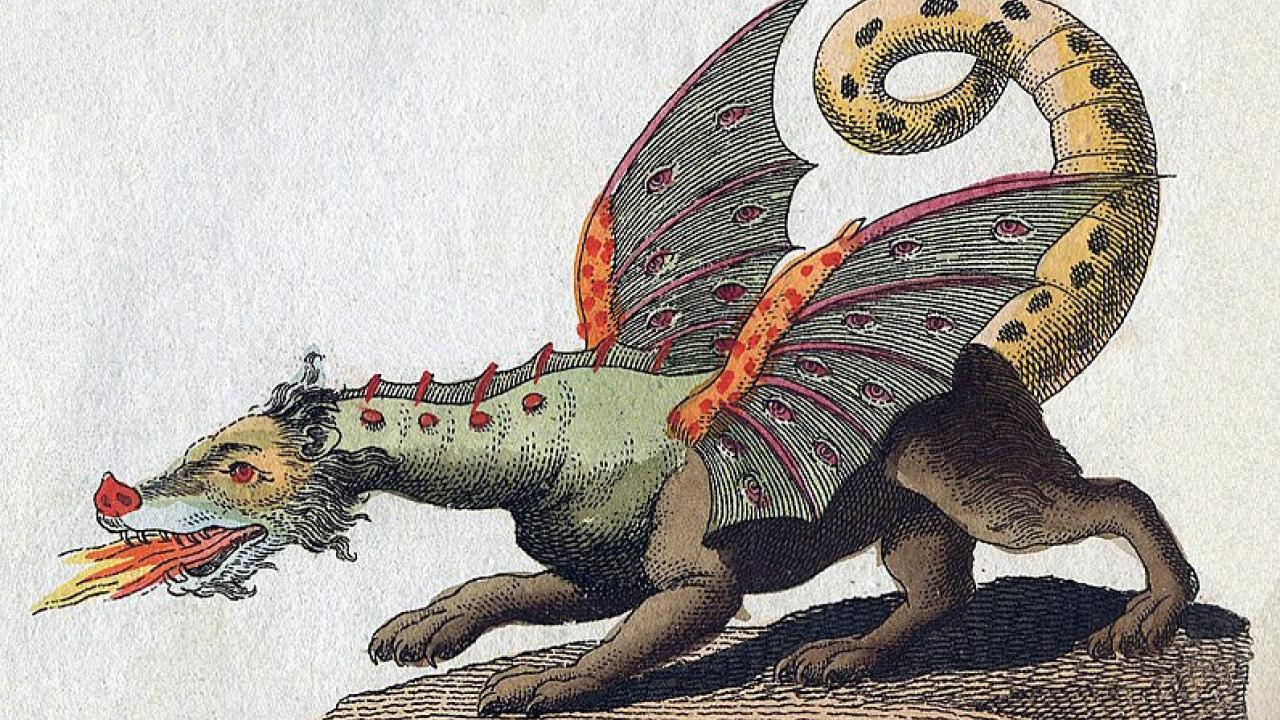 Friedrich Johann Justin Bertuch, the mythical creature dragon, 1806 Dragon