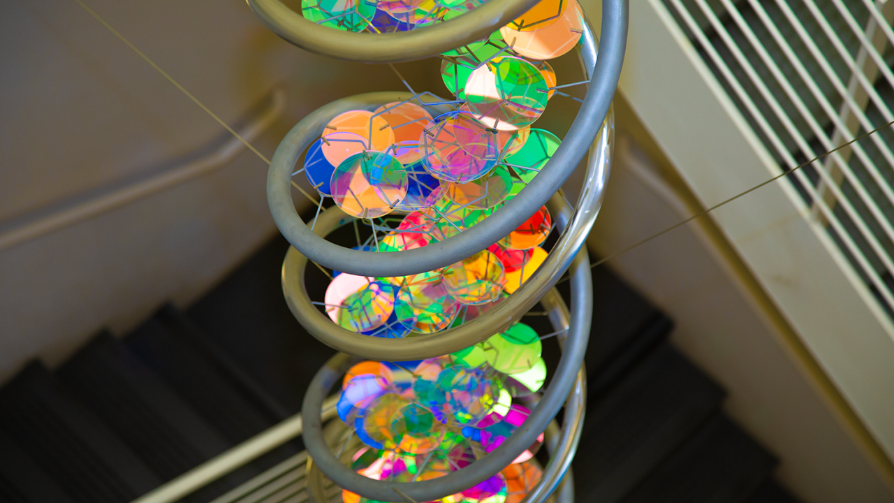 Thanks to the generosity of over 700 donors, the UC Davis College of Biological Sciences set a new fundraising record during the 2019-2020 fiscal year, raising more than $11.5 million. Greg Watry/UC Davis DNA sculpture