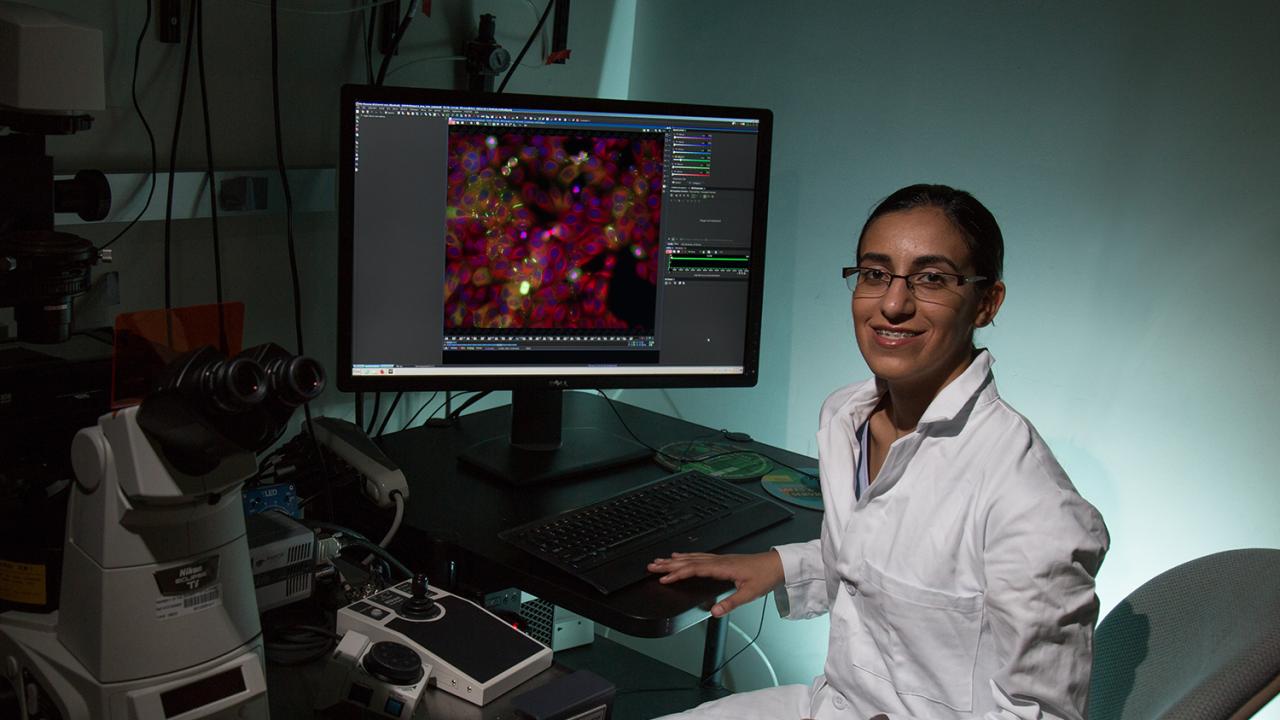 Biochemistry and molecular biology major Bita Shahrvini earned two college awards for her outstanding undergraduate research. David Slipher/UC Davis