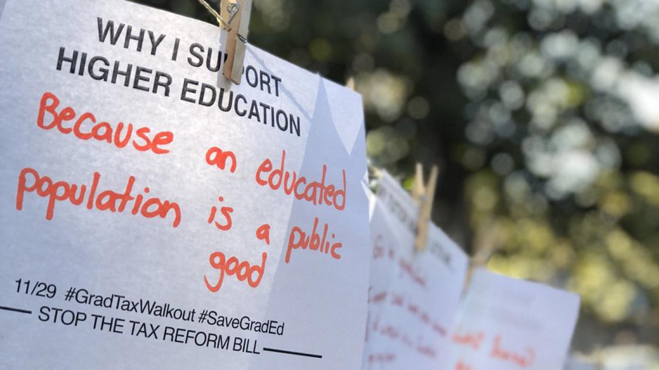 Graduate students, many already stretched financially, see education as a public good. ﻿UC Davis Graduate Studies