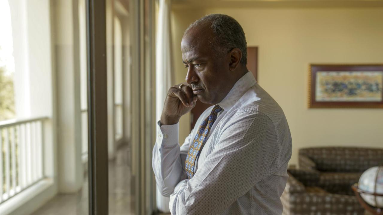 Chancellor Gary May in his office