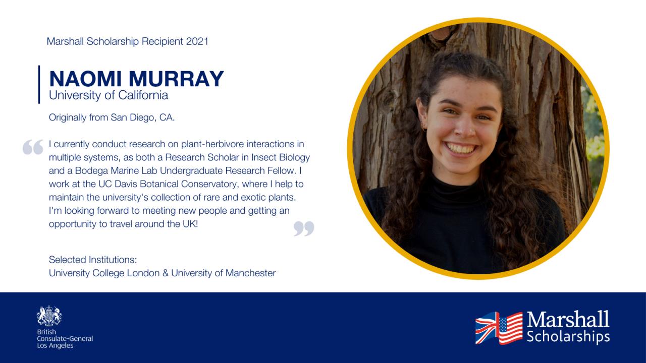 photo of Naomi Murray and text about her