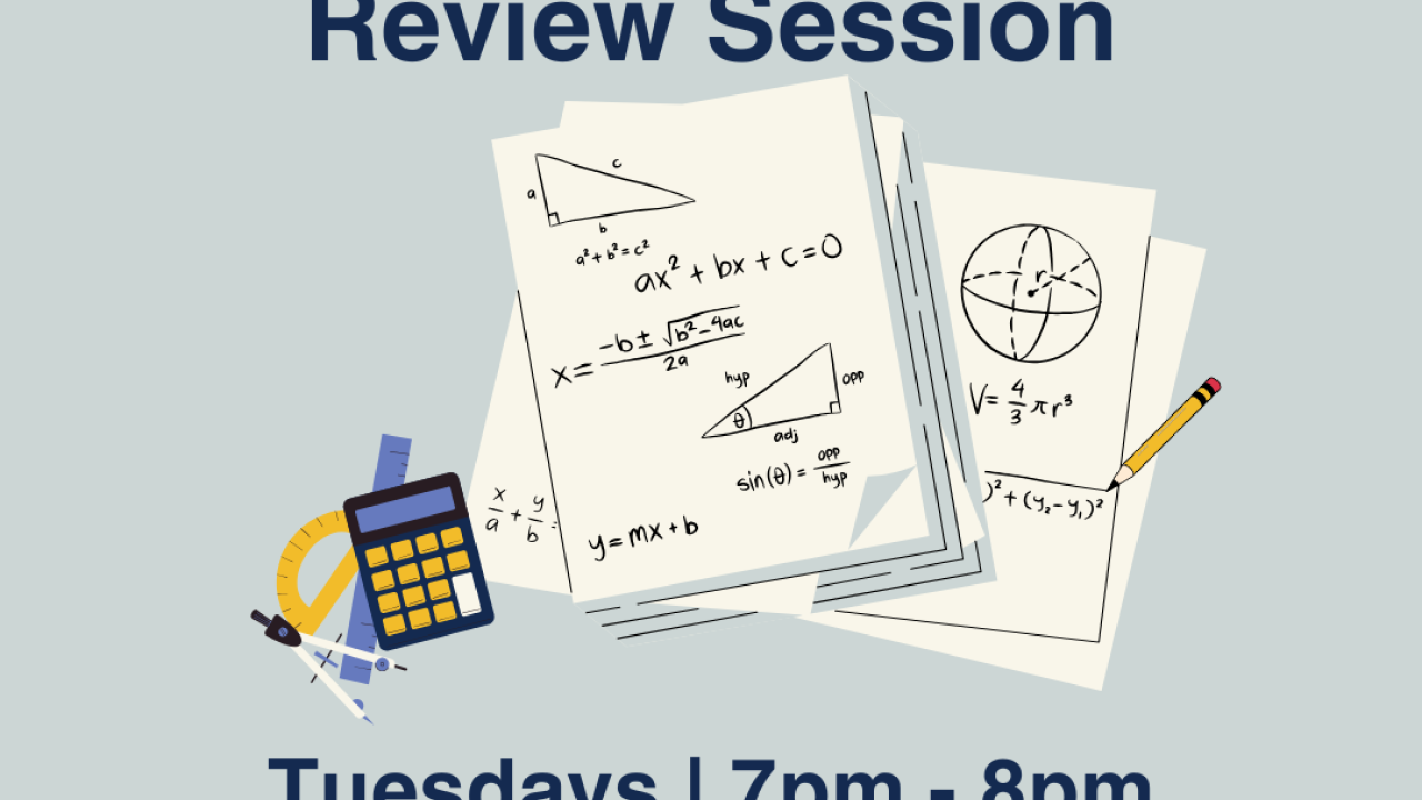 DAT/OAT Math and Science Review Session flyer