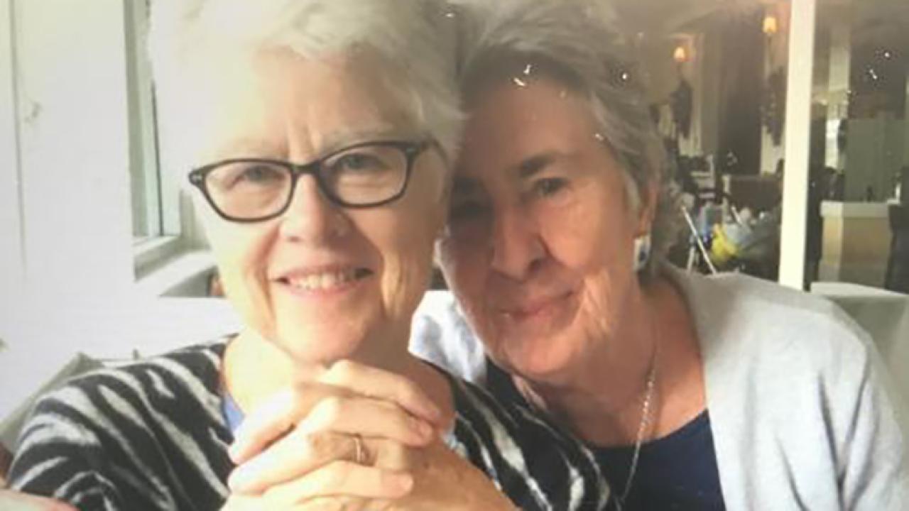 Karen Sigvardt pictured with Audrey Webb