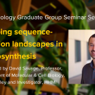 Plant graphic with seminar title, speaker name and title, and speaker photo
