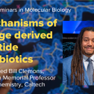 Blue graphic with seminar title, speaker name and title, and speaker photo