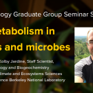 Plant graphic with seminar title, speaker name and title, and speaker photo