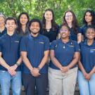 Front row, from left: Dan Starr, professor and PREP@UC Davis co-director; Cameron Vasquez; Andrew Barber; Emari Mann; Dianah Anderson; Christian Torres Lopez. Back row, from left: Carole Hom, PREP@UC Davis program coordinator; Joanna Chiu, professor and PREP@UC Davis director; Elliana Damonzonio, undergraduate affiliate with PREP@UC Davis; Cassandra Morris and Daniela Hernandez. (Sasha Bakhter / UC Davis)